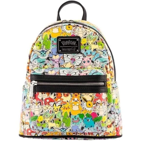 Loungefly Pokemon Rainbow Ombre All Over placement Mini Backpack - Picture 1 of 5